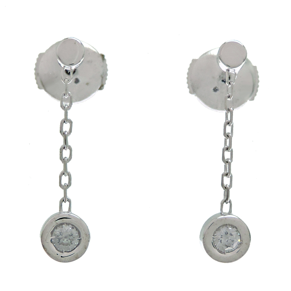 GUCCI Silver Diamond Earrings
